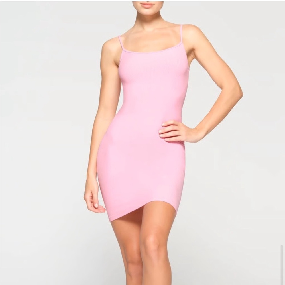 Skims Soft Lounge mini dress - size small. Color: cotton candy